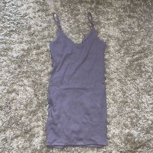 Me to We- Mauve Ribbed Tank Top Mini Dress